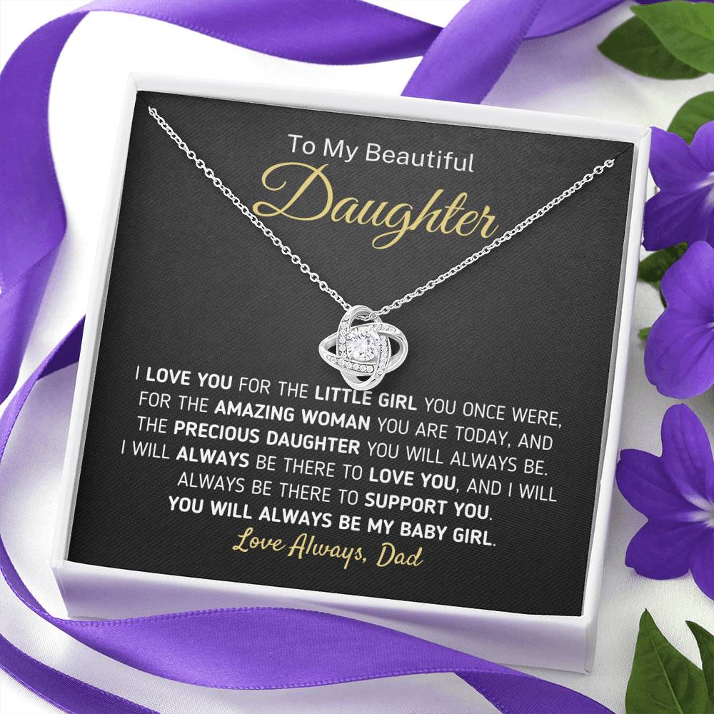 "To My Beautiful Daughter - For The Little Girl You Once Were" Necklace (0090) Jewelry 