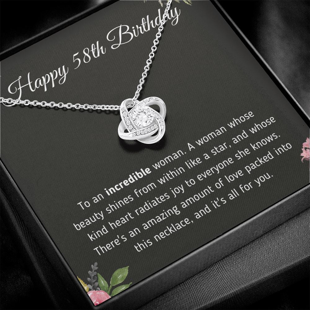 Happy 58th Birthday Necklace Jewelry 