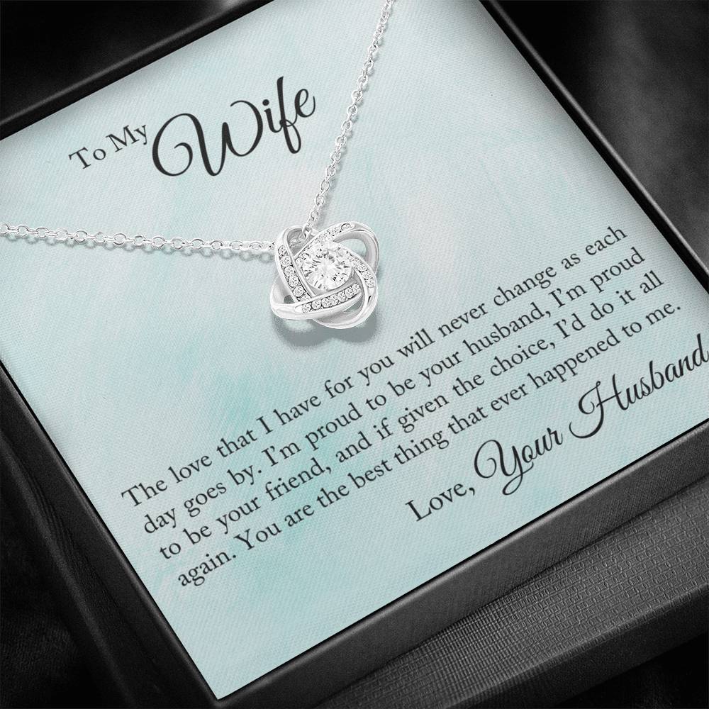 Gift for Wife - "Proud To Be Your Husband" Necklace Jewelry 