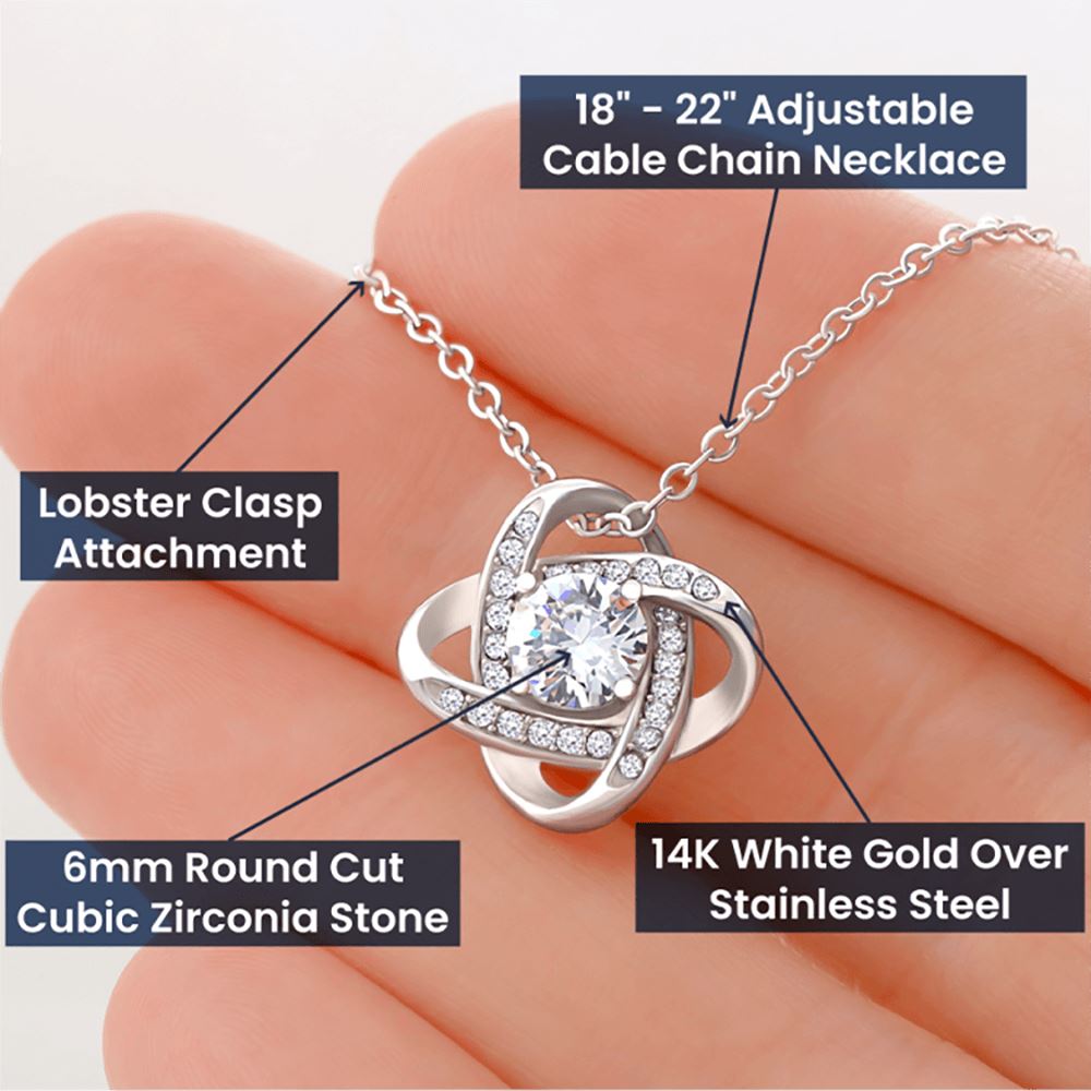 Gift for Wife "I Love You More Than Anything" Knot Necklace Jewelry 