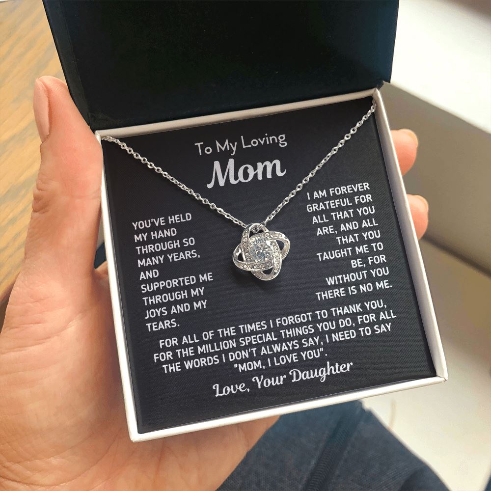 Gift for Mom From Daughter - "Without You There Is No Me" Necklace Jewelry 