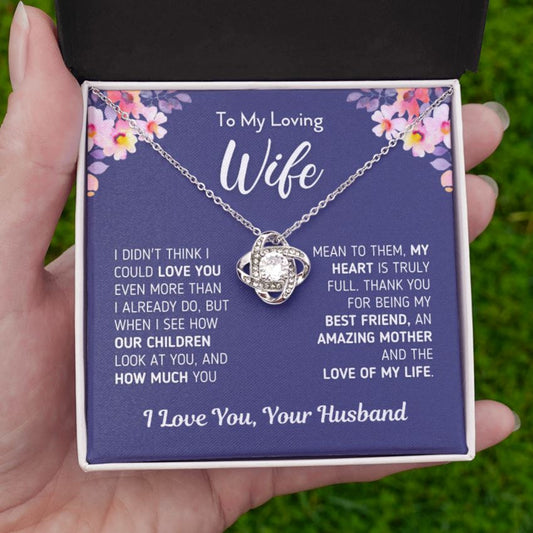 Gift For Wife "Love Of My Life" Necklace Jewelry Two-Toned Gift Box 
