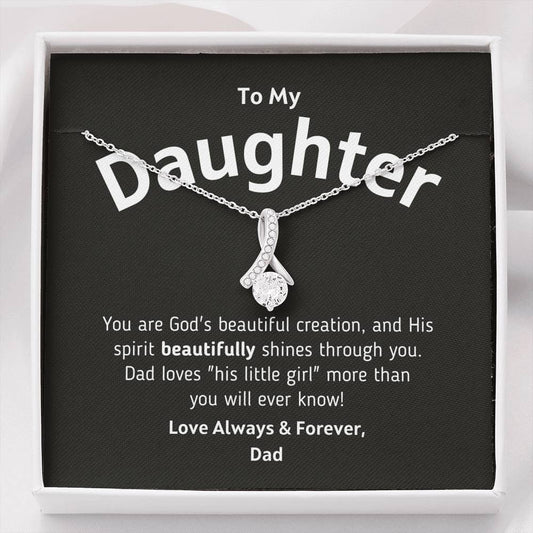 To My Daughter - God's Beautiful Creation Necklace (From Dad) Jewelry Standard Box 