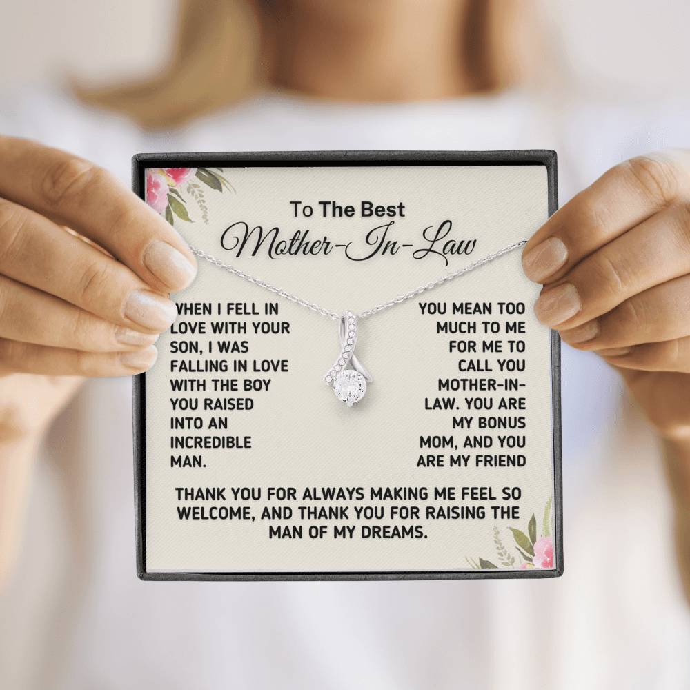 To The Best Mother In Law - Bonus Mom Necklace Jewelry 