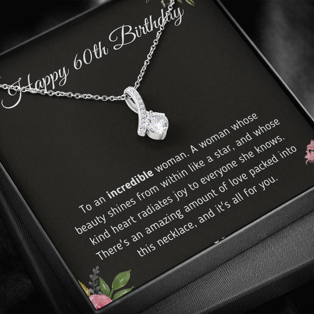 Happy 60th Birthday Alluring Necklace Jewelry 