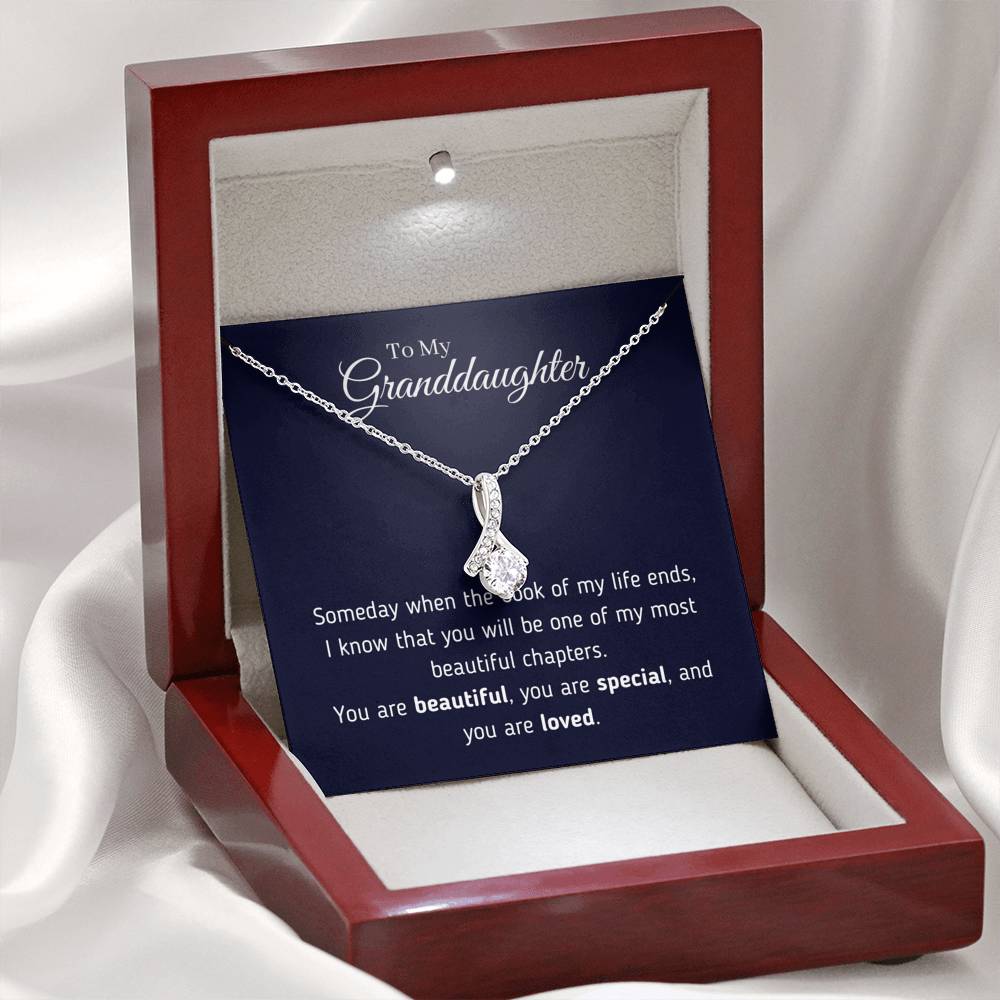 To My Granddaughter Necklace Gift, From Grandma, White Gold – KingWood  Clocks Décor & More