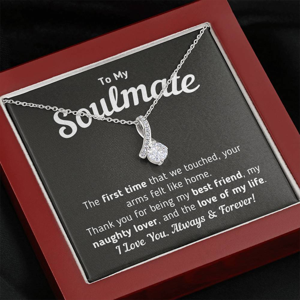 To My Soulmate - Love Of My Life Necklace Jewelry Mahogany Style Luxury Box 