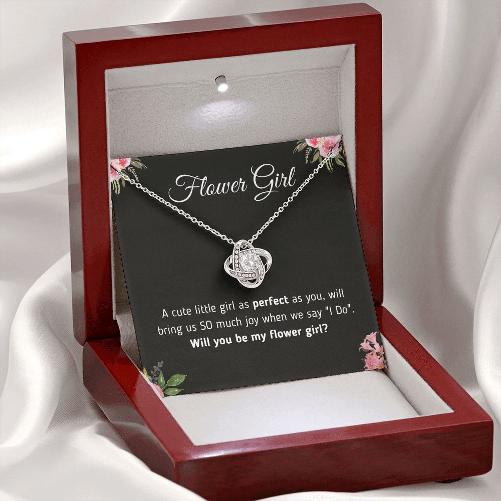 Gift for Flower Girl - As Perfect As You Jewelry Mahogany Style Luxury Box (w/LED) 