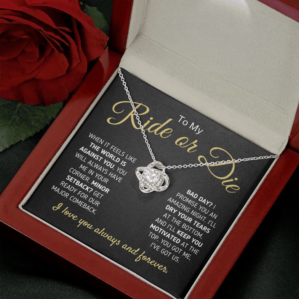 "To My Ride Or Die - You Got Me, I Got Us" Necklace Jewelry 