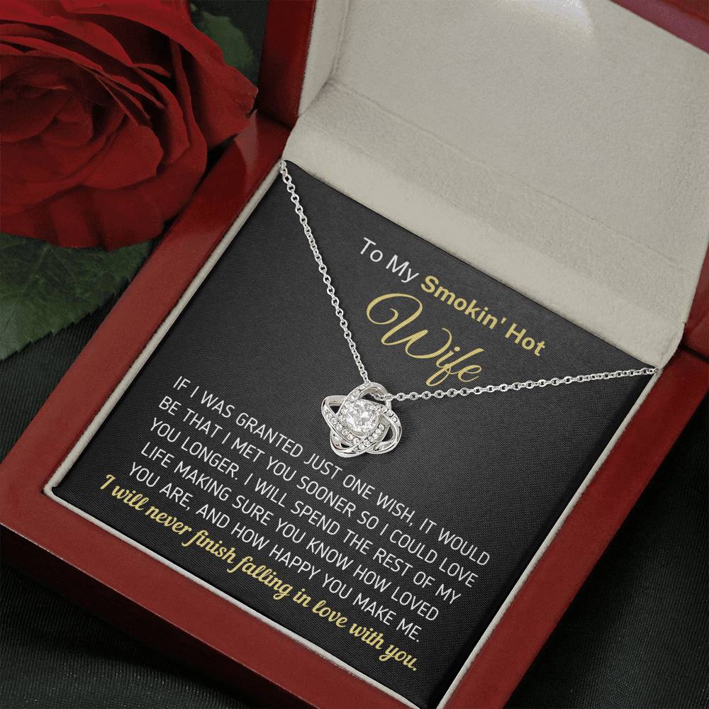 "To My Smokin' Hot Wife - How Happy You Make Me" Necklace (0081) Jewelry 