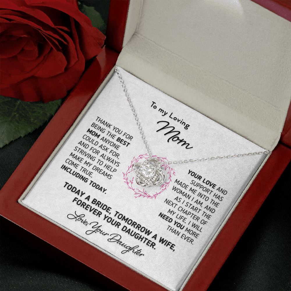 Gift For Mother Of The Bride "Forever Your Daughter" Necklace Jewelry 