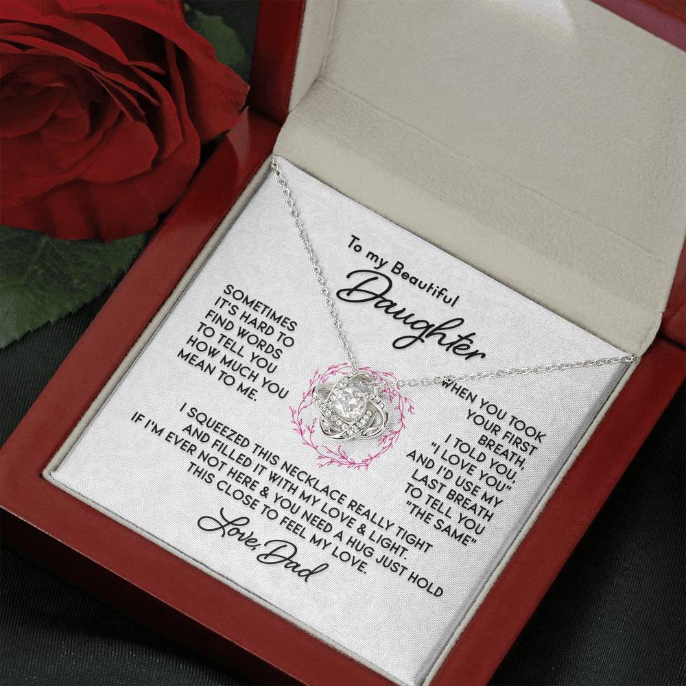 Gift for Daughter - "First Breath" Necklace From Dad Jewelry 