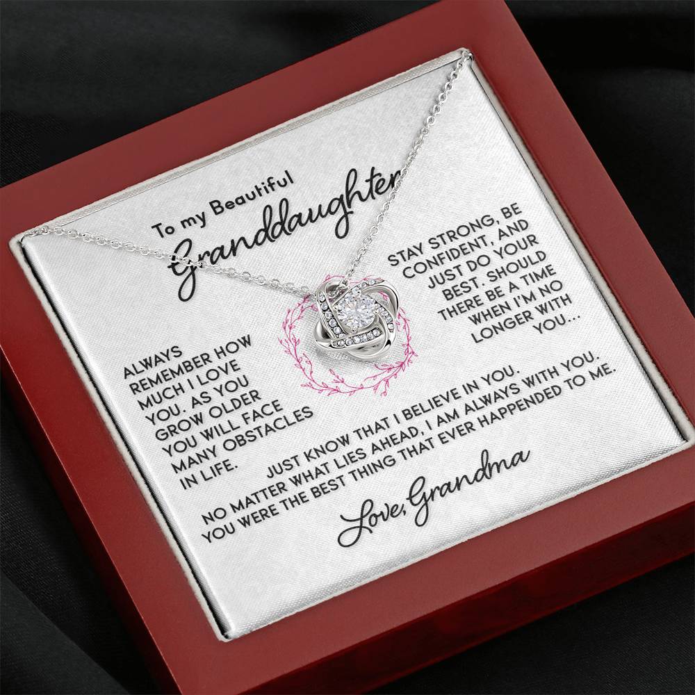 Gift for Granddaughter "I Believe In You" Love Grandma Necklace Jewelry 