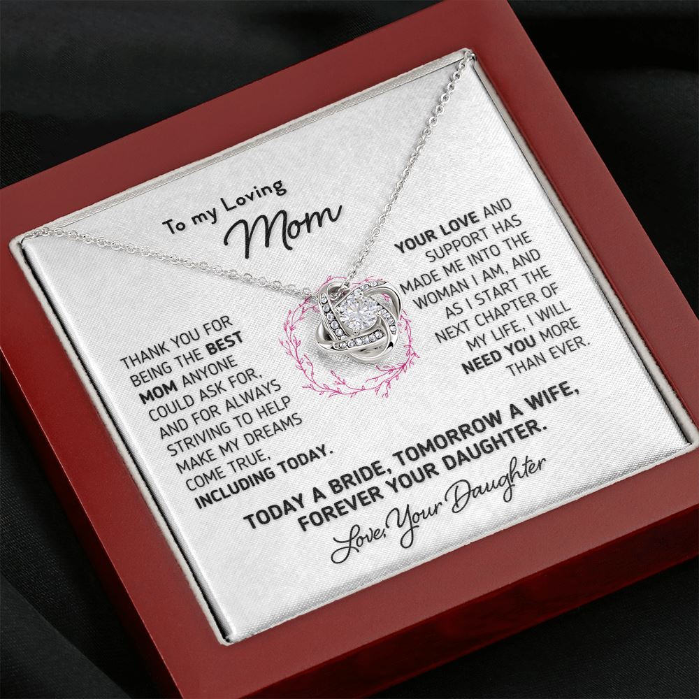 Gift For Mother Of The Bride "Forever Your Daughter" Necklace Jewelry 