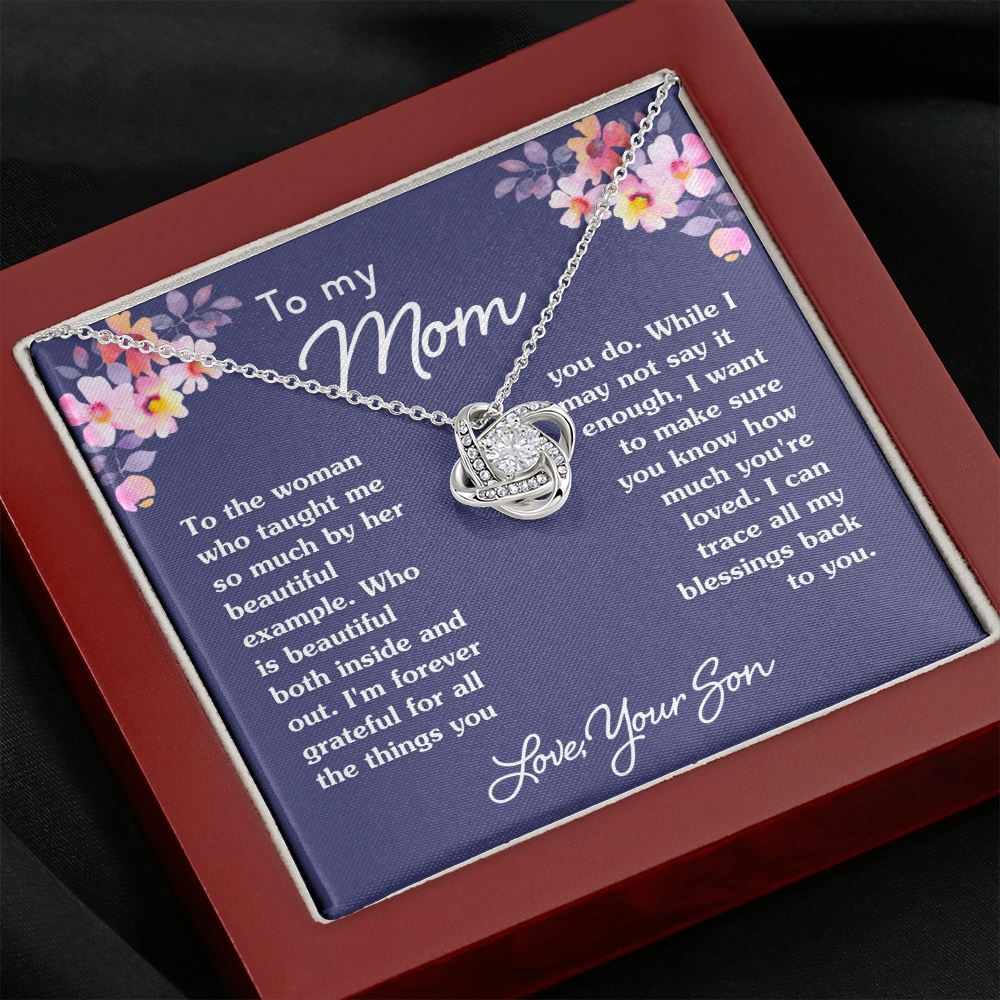 Gift For Mom From Son "Forever Grateful" Necklace Jewelry 