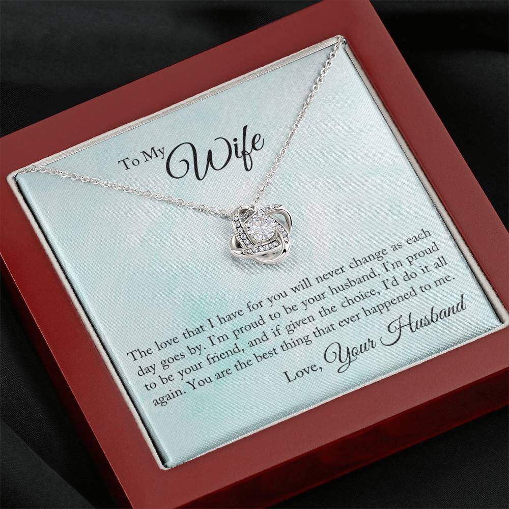 Gift for Wife - "Proud To Be Your Husband" Necklace Jewelry 