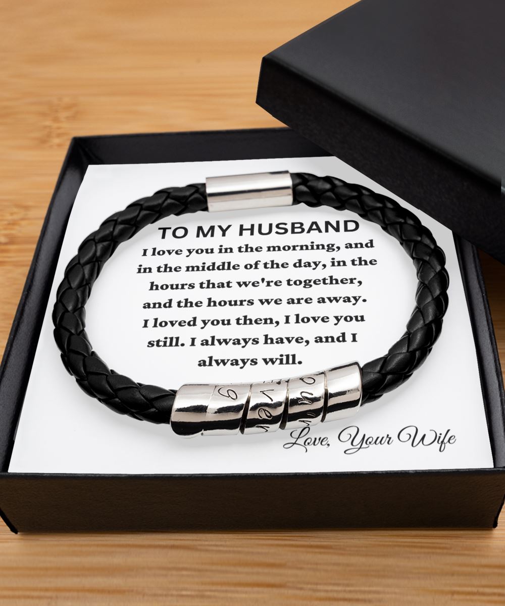 Gift For Husband - I Love You In The Morning Bracelet Classic Jewelry 