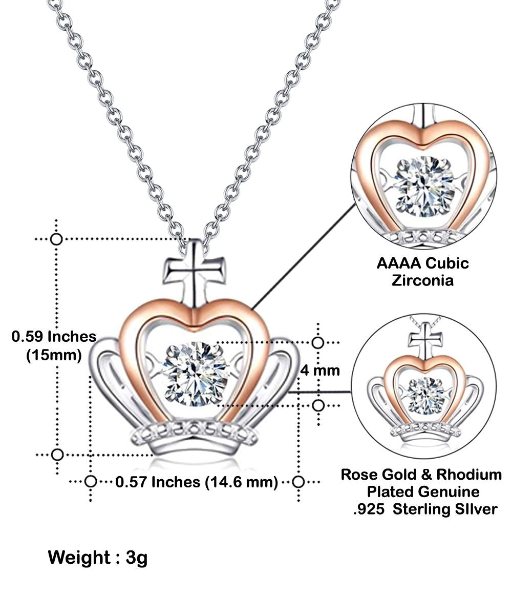 Gift for Daughter from Dad - Straighten Your Crown Theme Precious Jewelry 