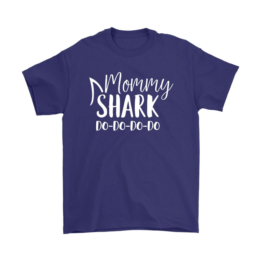 Funny "Mommy Shark" Shirts and Hoodies T-shirt Gildan Mens T-Shirt Purple S